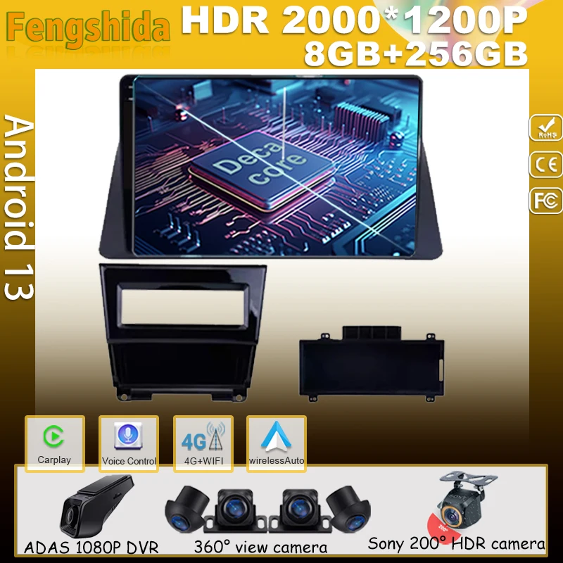 

Car CPU Android For Honda Accord 8 2008-2013 Auto Radio Multimedia No 2din Player Screen Stereo Carplay QLED HDR Bluetooth WIFI