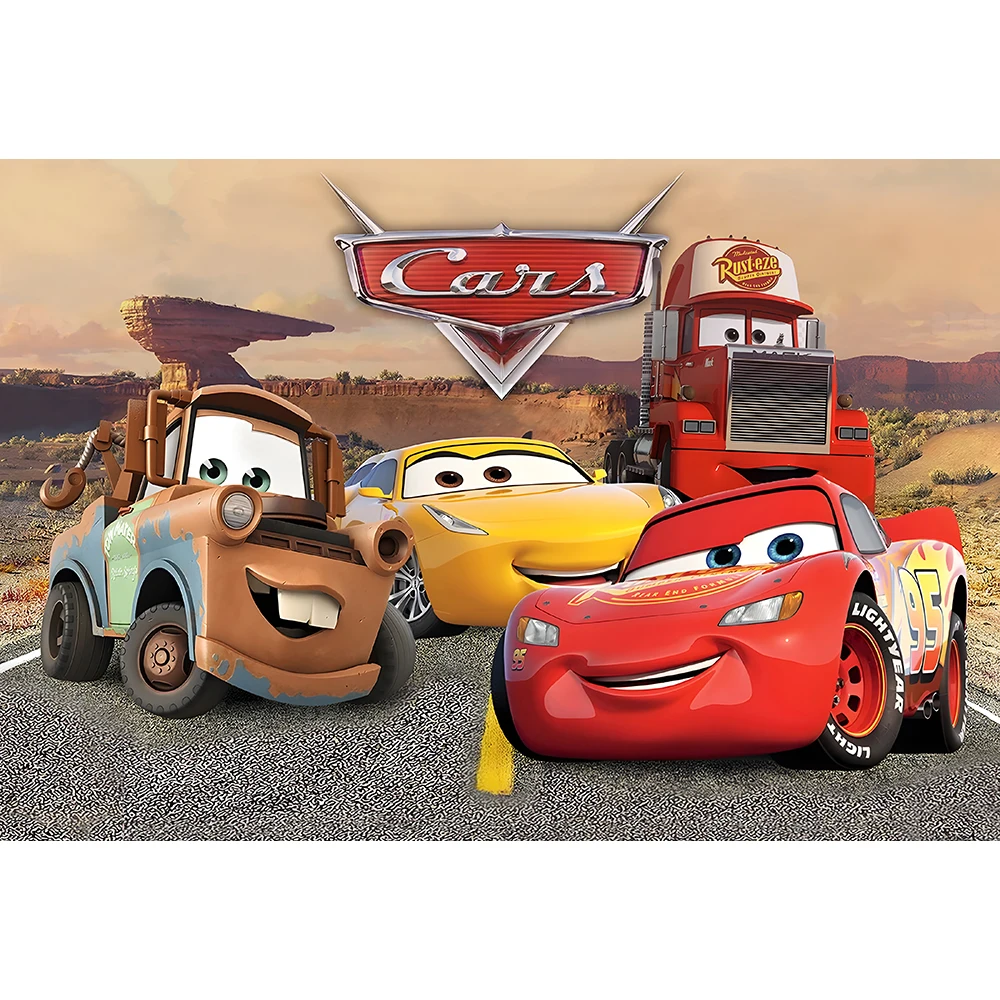 Фон для фотосъемки с фильмами Диснея по индивидуальному заказу McQueen Racing Theme для детей и мальчиков на день рождения, декор для детского душа, настенный реквизит