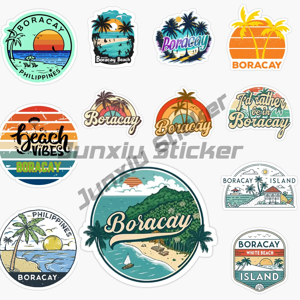 

Philippines Boracay Island Car Sticker Laptop Car Window Truck Bicycle Van Helmet Racing PVC Vinyl Self-adhesive Decal