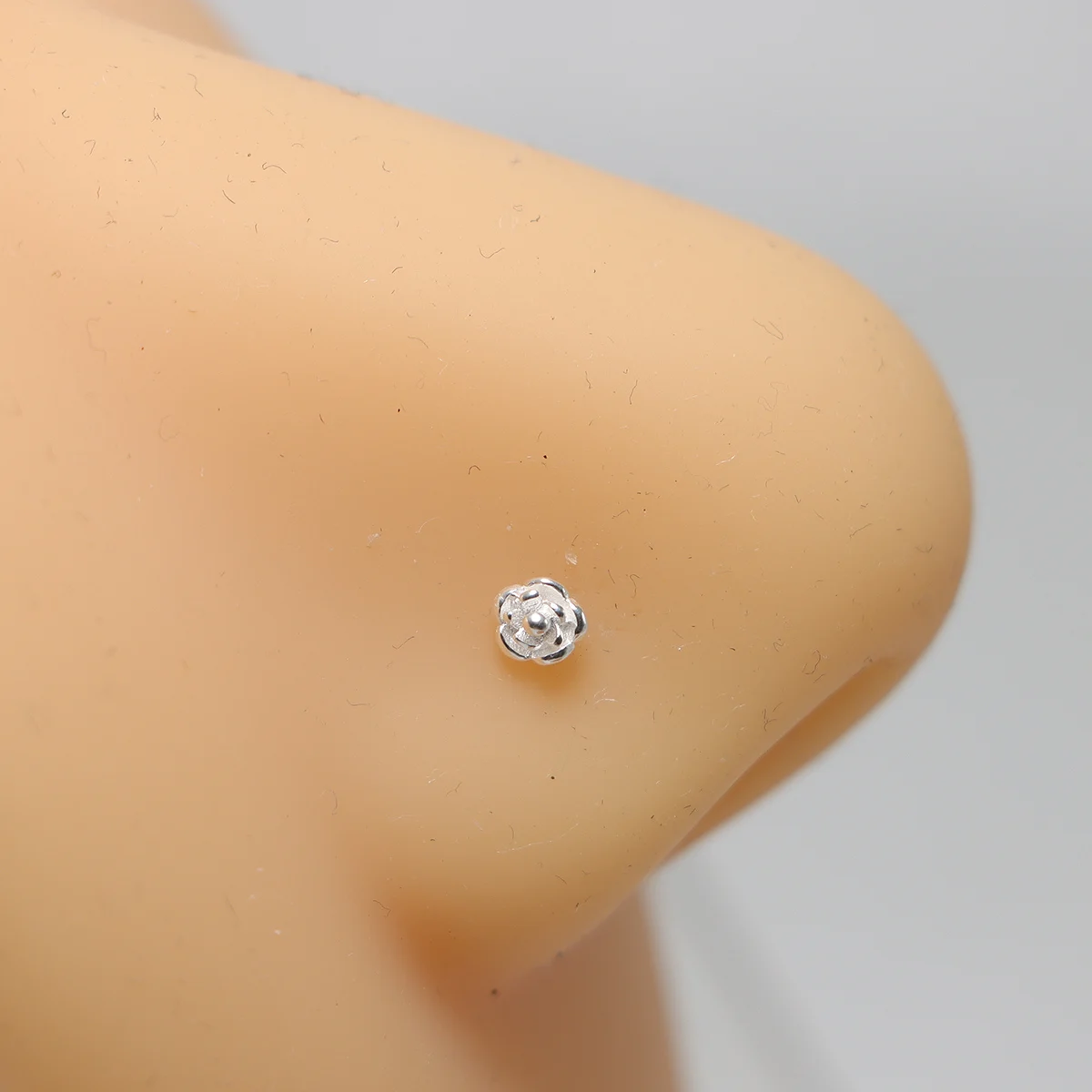 

20pcs/lot 925 Sterling Silver 24G Rose Flower Nose Pin Rings Studs Cartilage Nez Piercing Jewelry