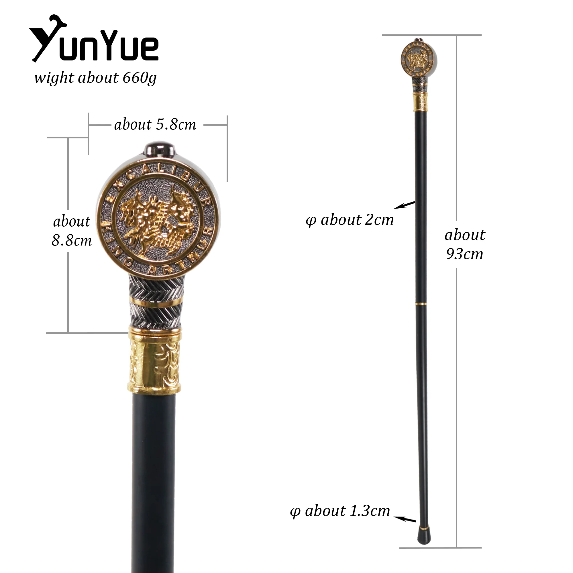 Black Gold Dragon Metal Fashionable Walking Stick Vintage Gentleman Elegant Crutch Advanced Gift Cane Cosplay Film Prop Sceptre
