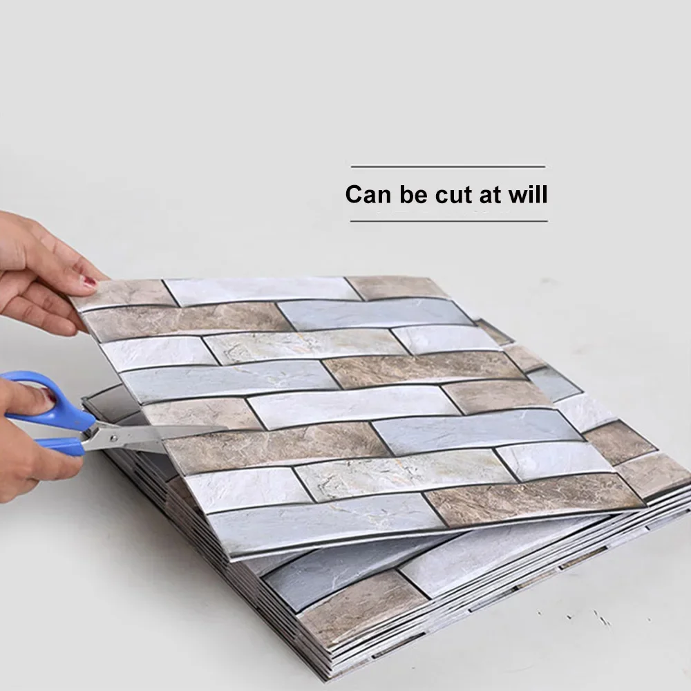 3D Wall Stickers Brick Pattern Self-Adhesive Wallpaper for Living Room Bedroom Waterproof PVC Wall Sticker Home Decor 5/10/20Pcs