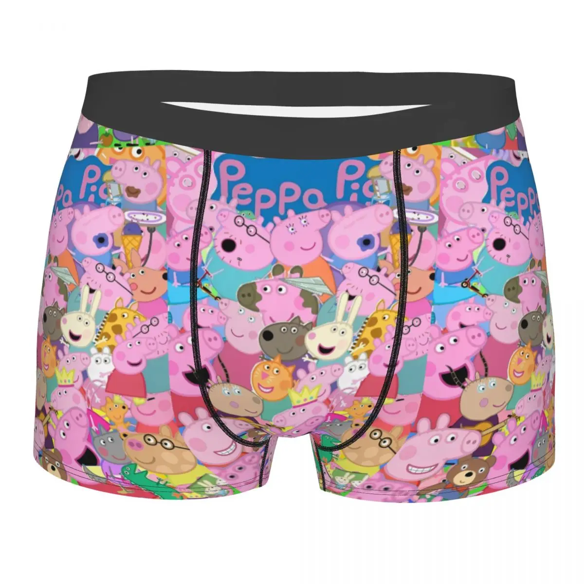 Peppaed Pig Cartoon Cute Men Underwear George Family Boxer Briefs Shorts Panties Hot Breathable Underpants for Male S-XXL