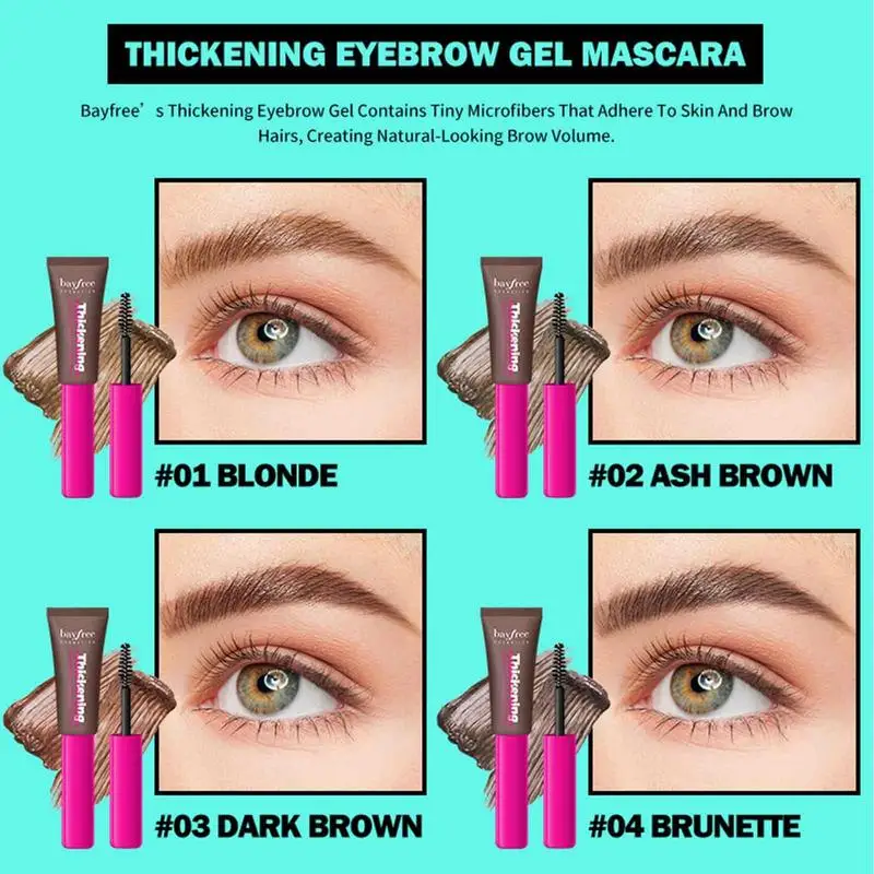 Gel per sopracciglia Ispessimento Mascara per sopracciglia Caffè Nero Marrone Colore Sopracciglia Vernice gel Sopracciglio Tinta Mascara Eye Brow Enhancer Cream