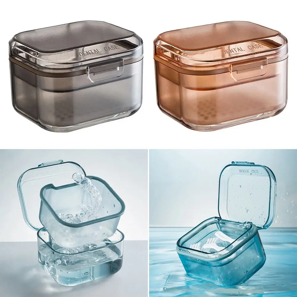 

Multifunction Clean Dental Cleaning Soak Tooth Box Mouth Guard Container Braces Storage Box Denture Case