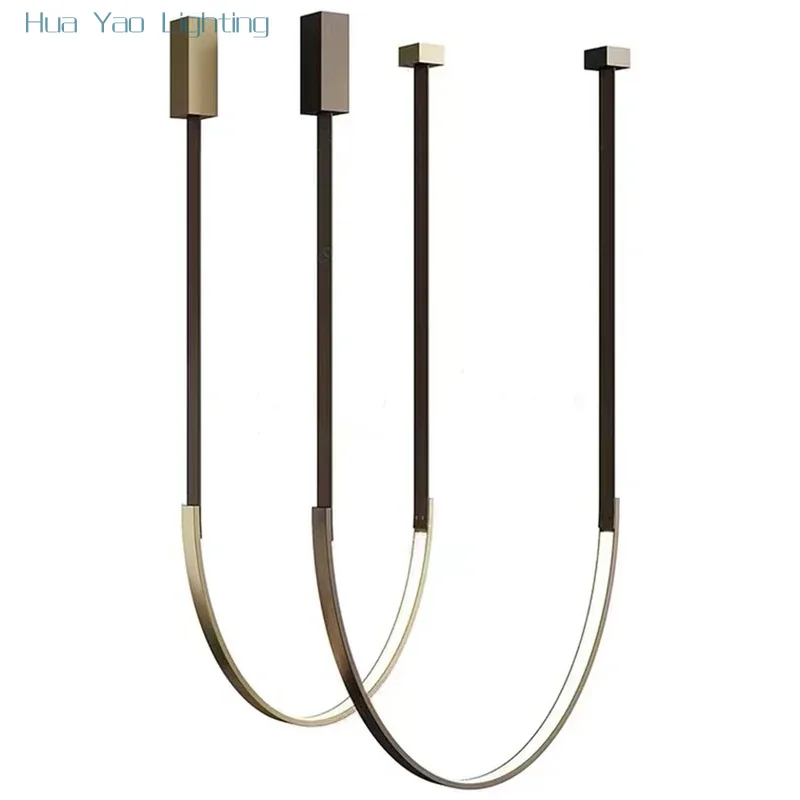 Minimalist designer modeling light creative anomalous restaurant duplex chandelier creative personality art shop commercial