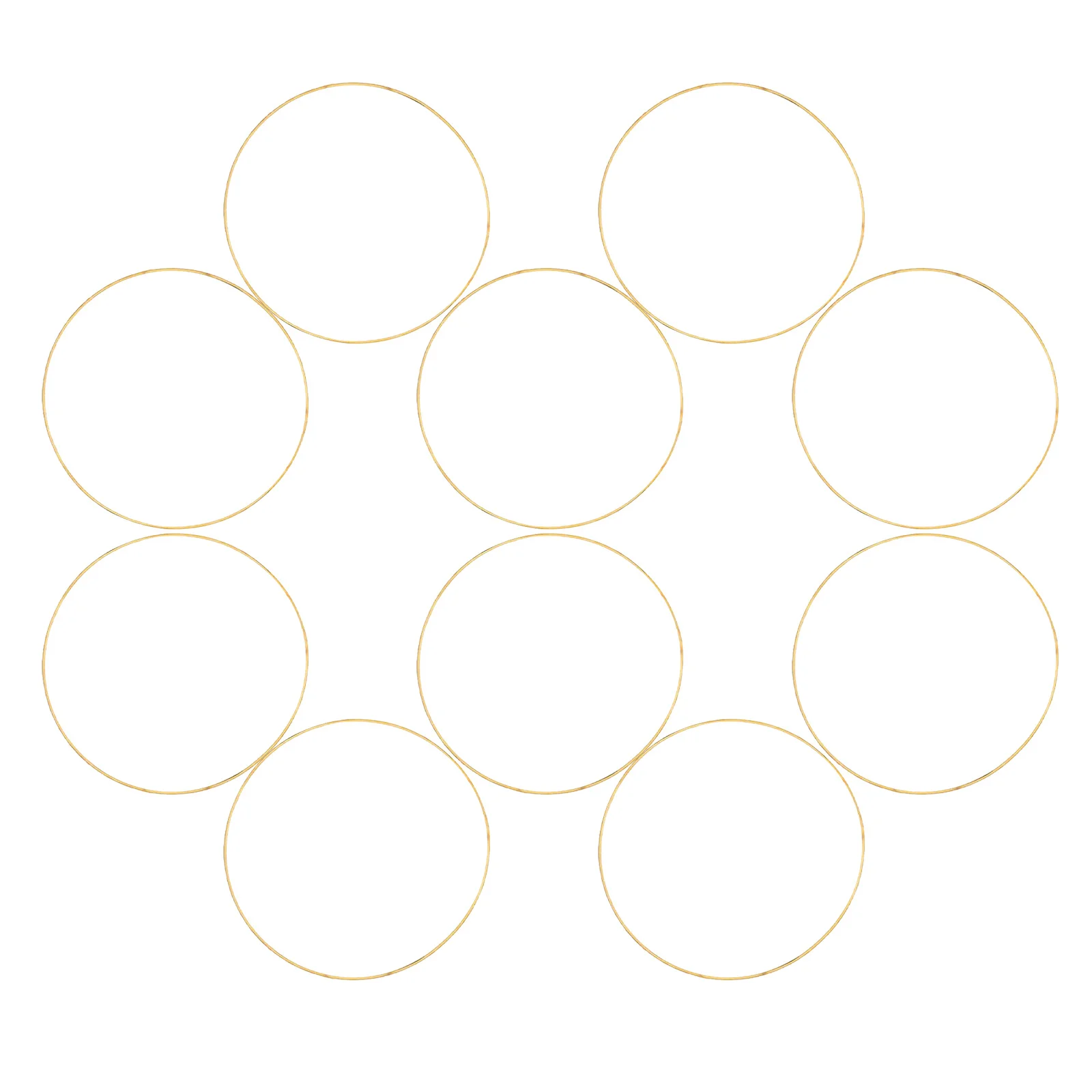 

10Pcs DIY Metal Hoops High-Strength Round Craft Rings Wear-Resistant for Homemade Decorations Gifts and Natural Style Home