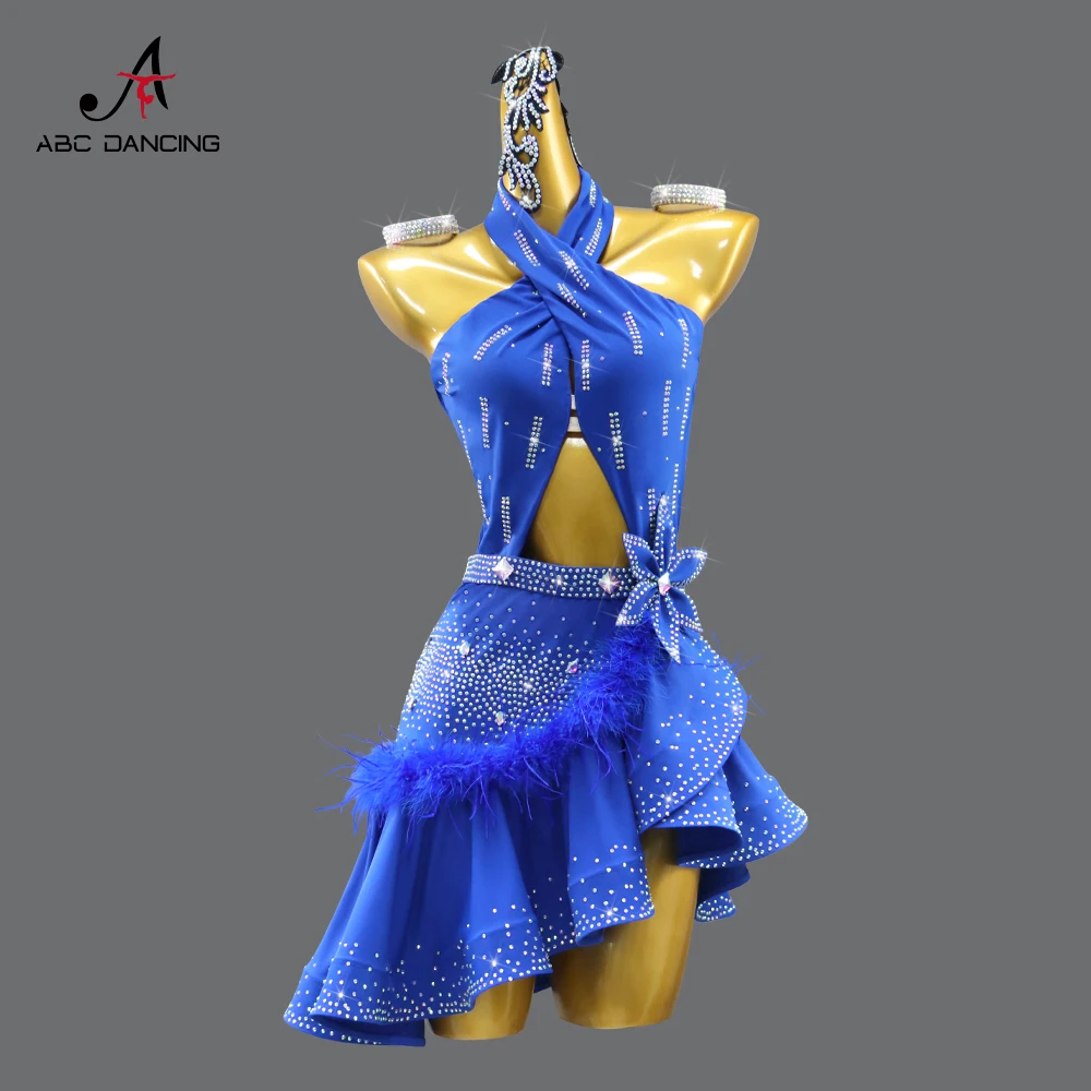 Gonna da ballo latino donna Dancewear elegante abito da festa 2024 Girl Line nappa Costume femminile Stage Outfit abiti da sera da sala da ballo