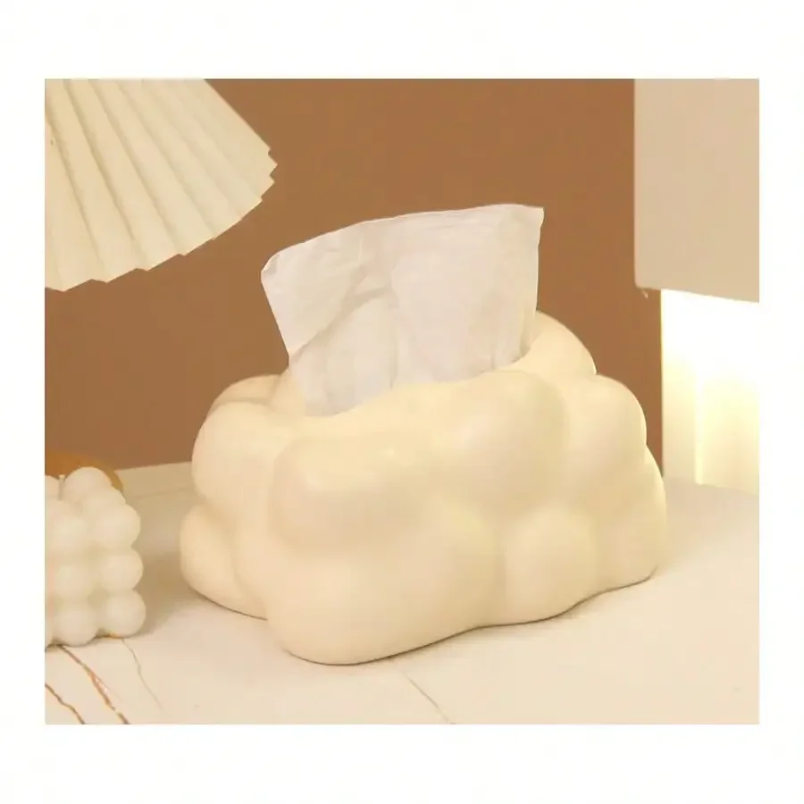 Tissue Boxes Holder Cream-Colored Living Room, Dining Room, Entryway Decoration for Tissue Storage Napkin Holder    Servilletero