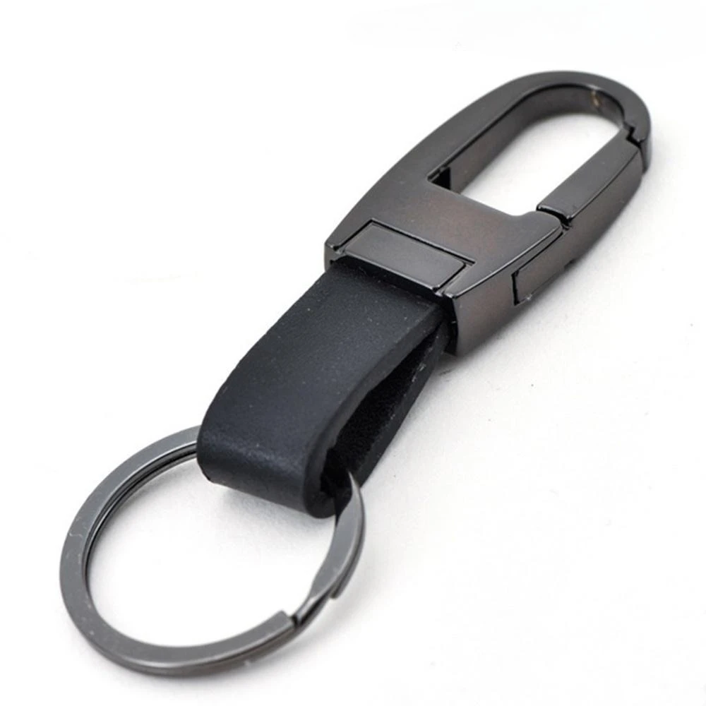 Chaveiro de couro minimalista para homens – Porta-chaves de carro de negócios elegante com costura premium