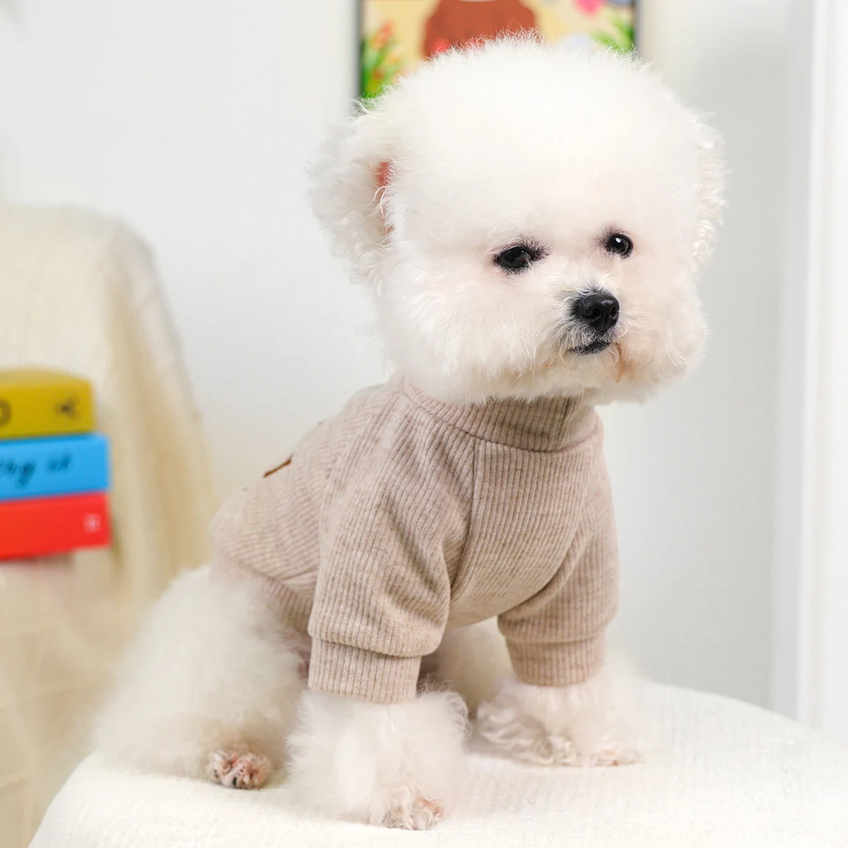 عيد الشكر تركيا طاقم الرقبة الكلب الملابس الحيوانات الأليفة القط الكلب يرتدي سترة حرارية مع نص مطرز ملون على الظهر