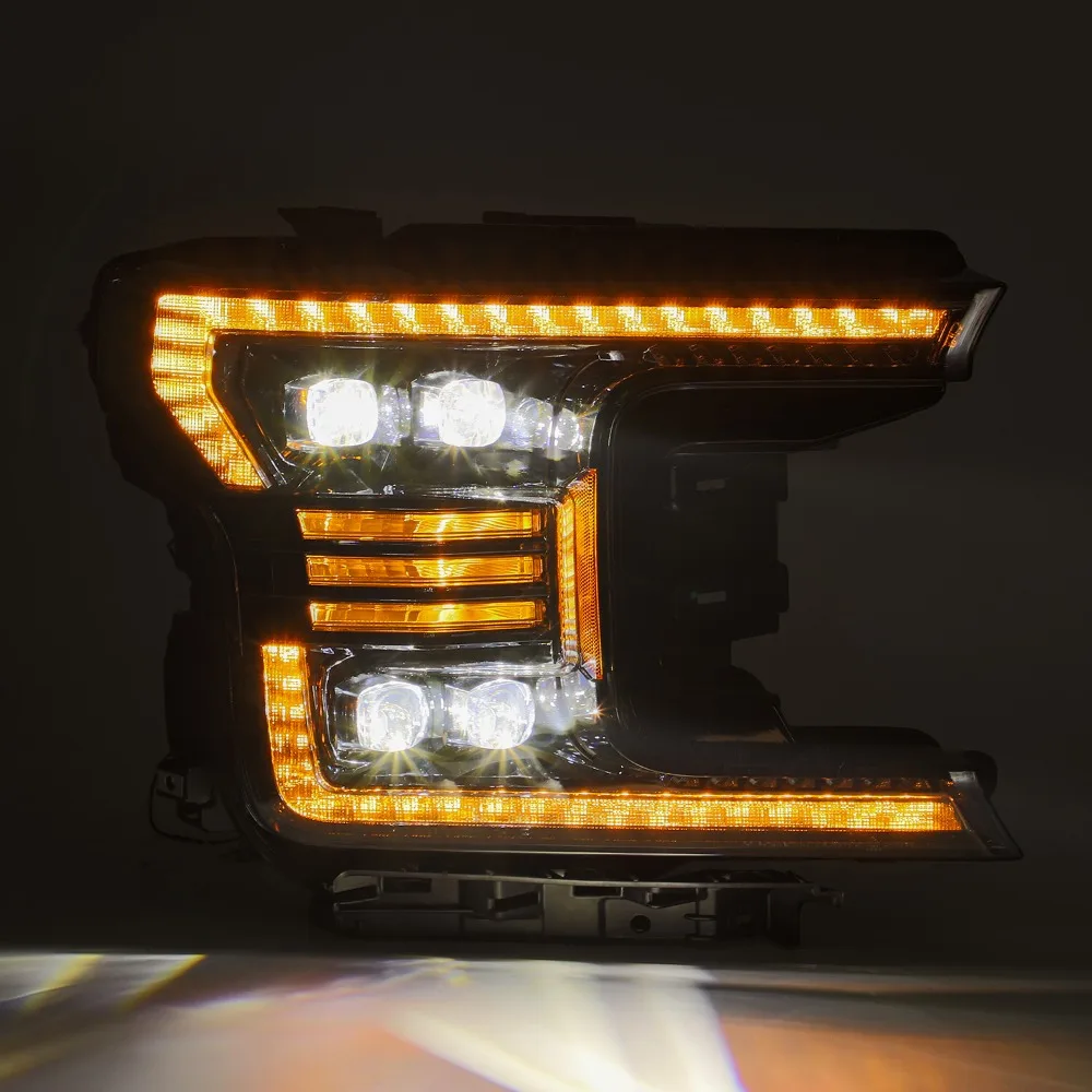 For 2018-2020 Ford F150 NOVA-Series LED Projector Headlights Alpha-Black