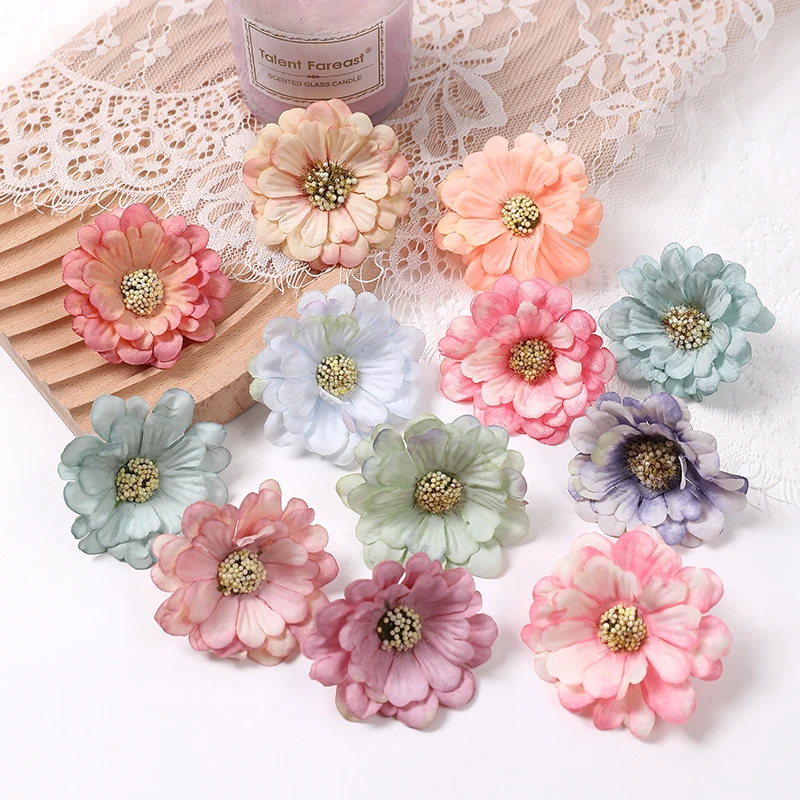 

10/20PCs Daisy Artificial Flowers Silk Fake Flowers For Home Room Decor Wedding Decoration Marriage DIY Craft Wreath Accessories