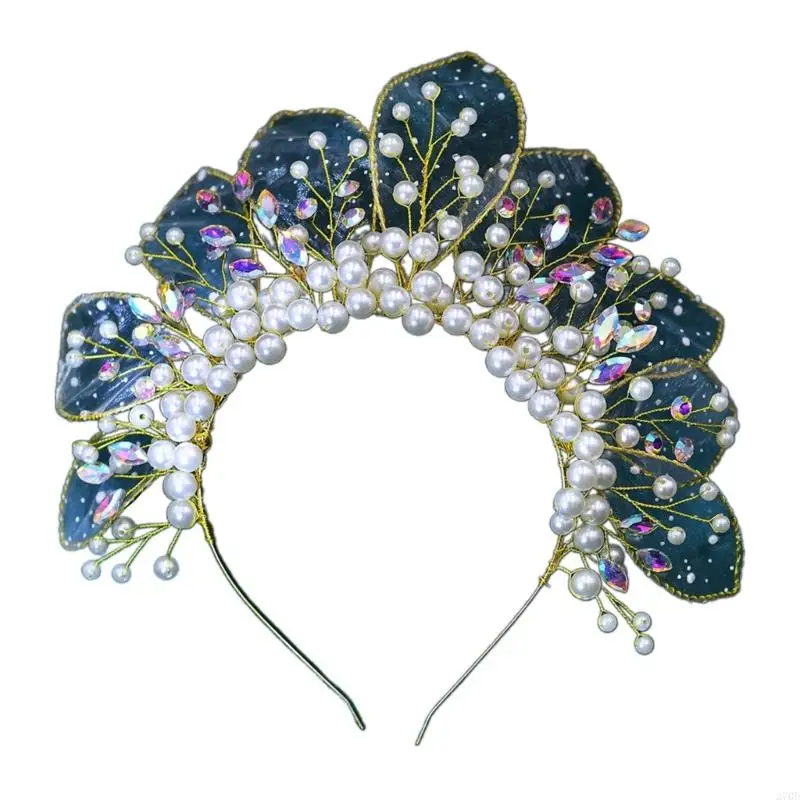 

270D Beautiful Gold Tiaras Fashion Hair Accessory for Bridesmaids and Prom Gatherings