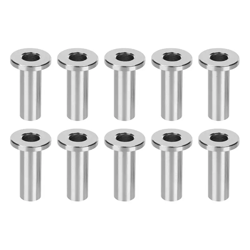 200 Pack T316 Stainless Steel Protector Sleeves For 1/8 Inch Wire Rope Cable Railing DIY Balustrade With 5Pc Drill Bit