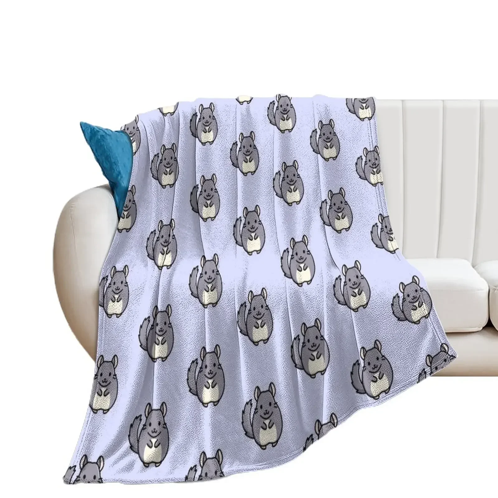 

Violet Chinchilla Throw Blanket Flannel Fabric Retros Blankets