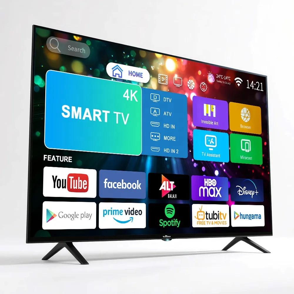

Горячая Распродажа в Китае, 65-дюймовый 4K Ultra HD светодиодный Android Smart TV, разрешение 2K, плоский экран HD, звуковой сигнал Lcd, серия 32 40 50 55 дюймов