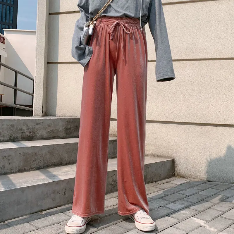 Woman Trousers autumn/winter wide-legged Pants Tall Waist Loose Korean Style Fashion woman's Trousers Dropshipping YWMMCK008