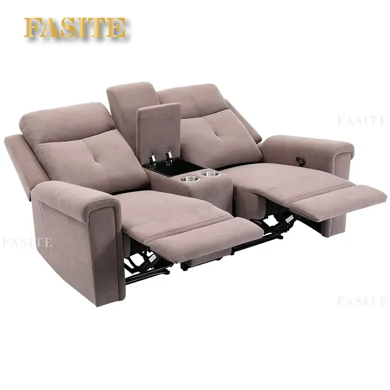 Wholesale 2 seat recliner sofa manual sports love seat furniture sofa with two cup holders