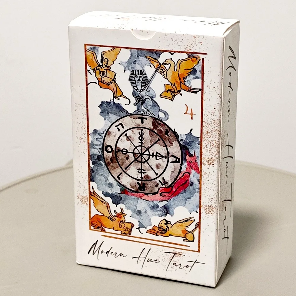 Modern Hue Tarot Deck - 78 Watercolor Tarot Cards Based on RWS Imagery - Aesthetic Divination Cards 12*7cm Double-embossed