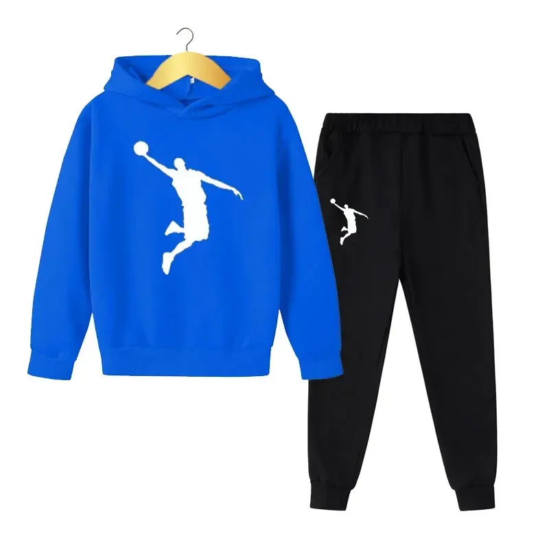 

Fashion 2Pcs Hoodie+Pants Sports Suits 4-14 Years Boys Girls Casual Outfits Tracksuits Children Clothing Sets Kids Autumn Spring