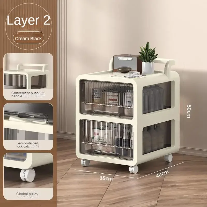 Multi Layer Storage Rack Truck, Household Portable Organization Racks, Uso para Brinquedos Snacks Livros e Produtos para Bebês