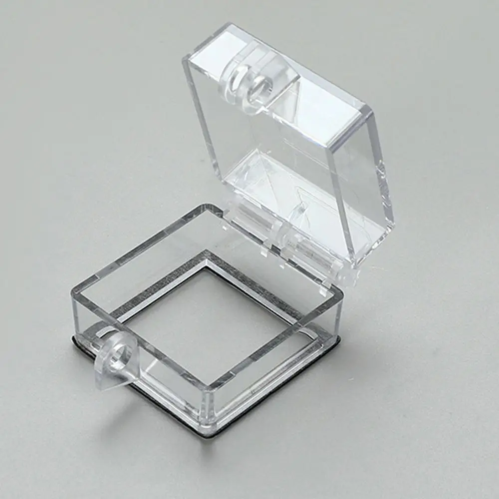 1Pcs 40/50/60mm Button Protection Cover PC Lockable Anti Misoperation Cover Double Sided Tape Transparent