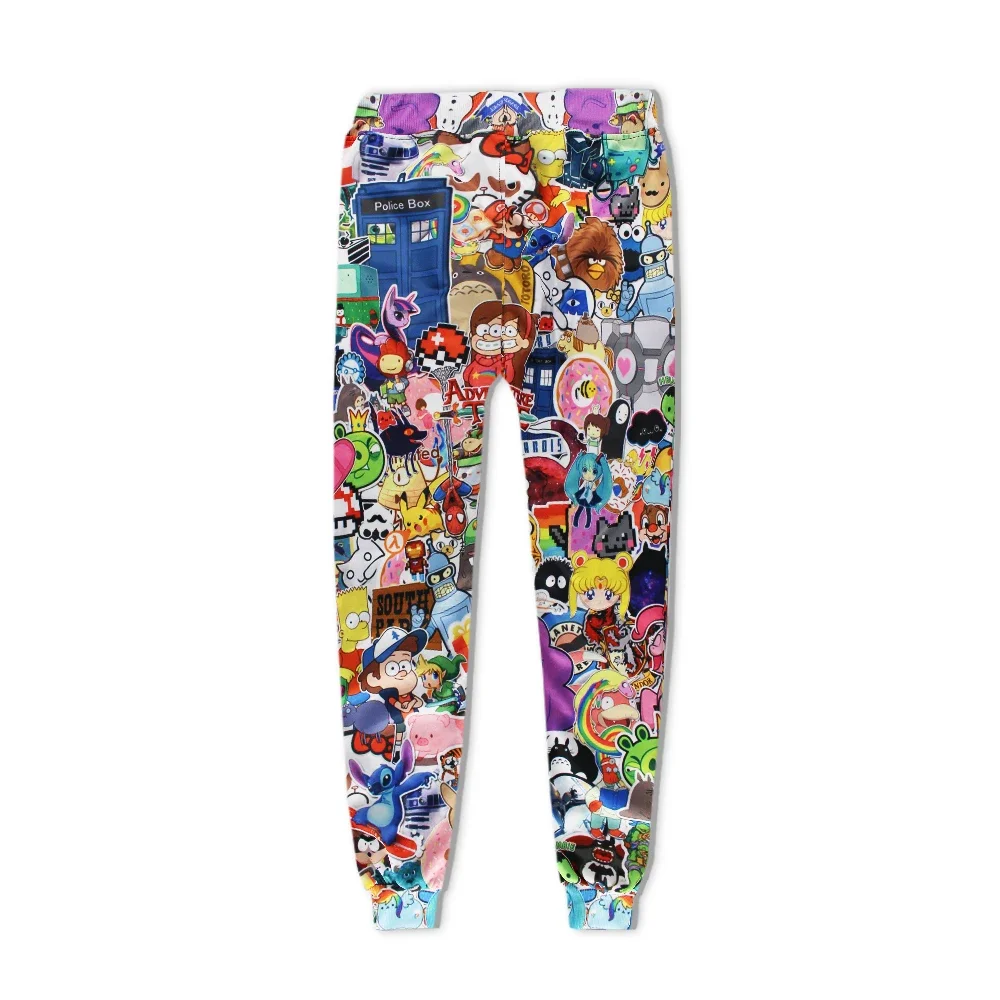 Newest Fashion Men Women Brand trousers Cartoon funny Cartoon 3d print Unisex hip hop casual pants