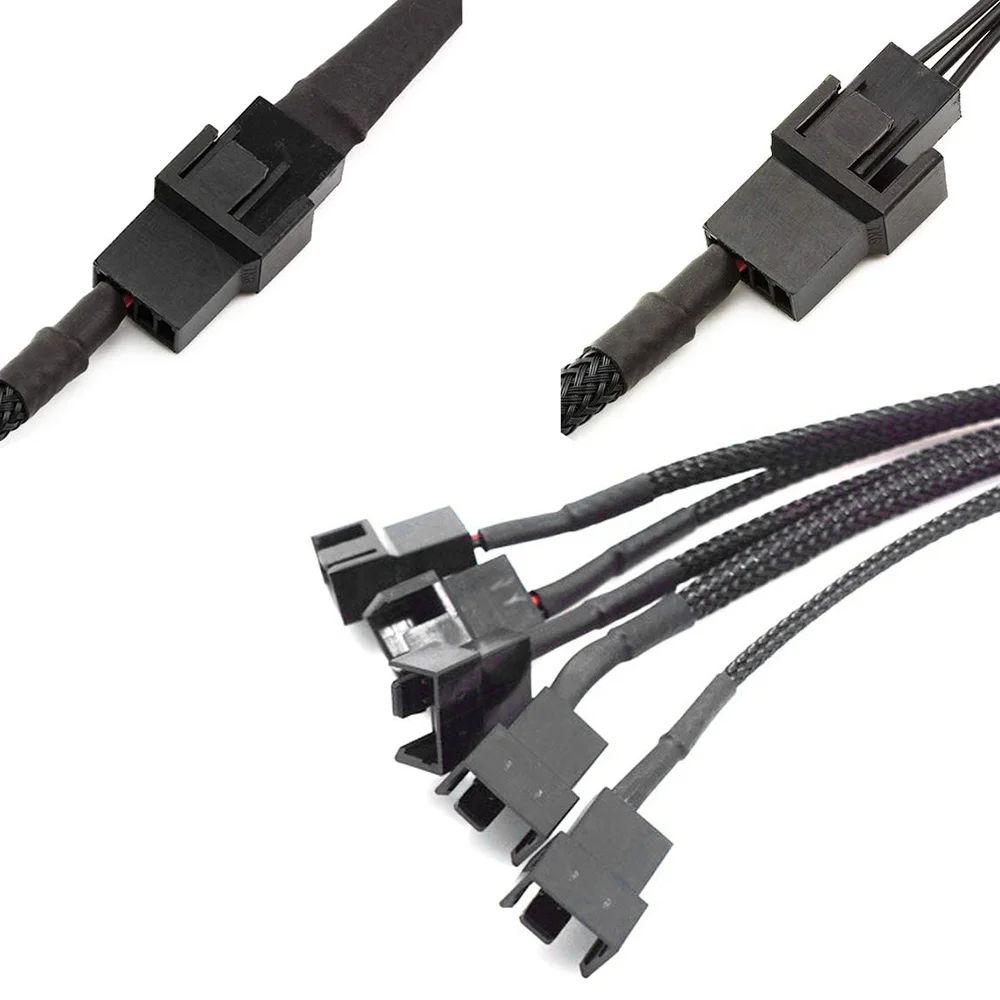 Exquisite-15-Pin SATA To 5 Fan Adapter Cable SATA To 3 Pin/4 Pin PMW PC Case Fan Power Adapter Cable,Cooling Fan Y Splitter Cabl