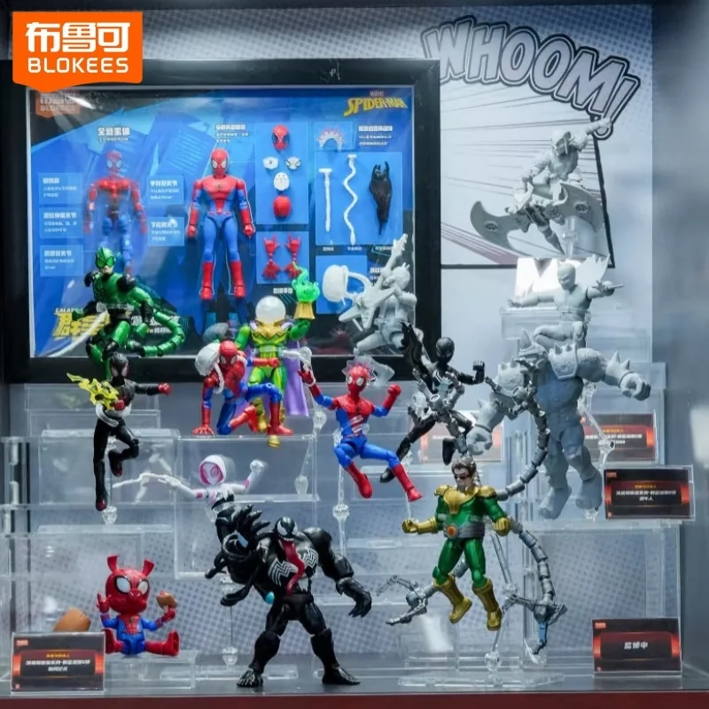 Hot Blokees Marvel Spiderman Galaxy версия 05, слепая коробка, собранная модель, Симбиот, Человек-паук, Spyder-Ham Miles Morales, подарки