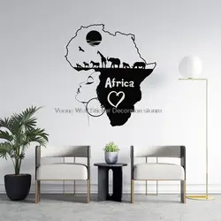 Africa map woman wall decals African beautiful girl wall stickers beauty salon home living room bedroom wall decoration mural 69