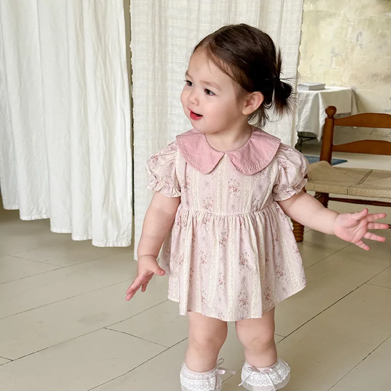 

Children Clothing Baby Summer Thin Clothing Jumpsuit 2025 New Baby Bag Fart Dress Romper Princess Dress