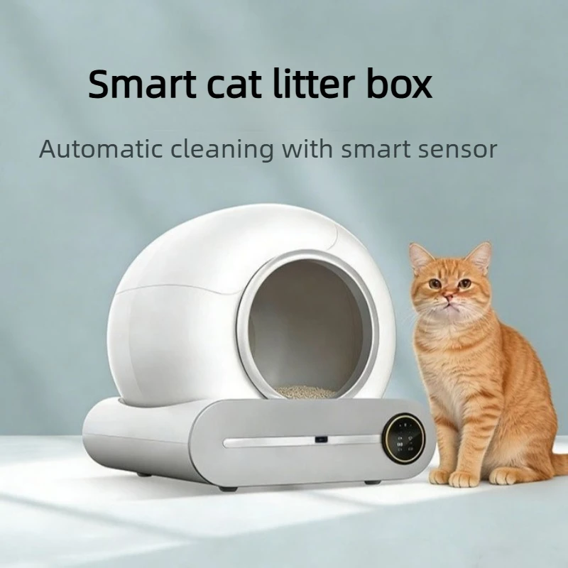 Lettiera per Gatti Completamente Automatica e Intelligente, Grande Capacità, Disponibile nel Magazzino UE, Controllo Remoto WiFi, Pulizia Automatica con Sensore