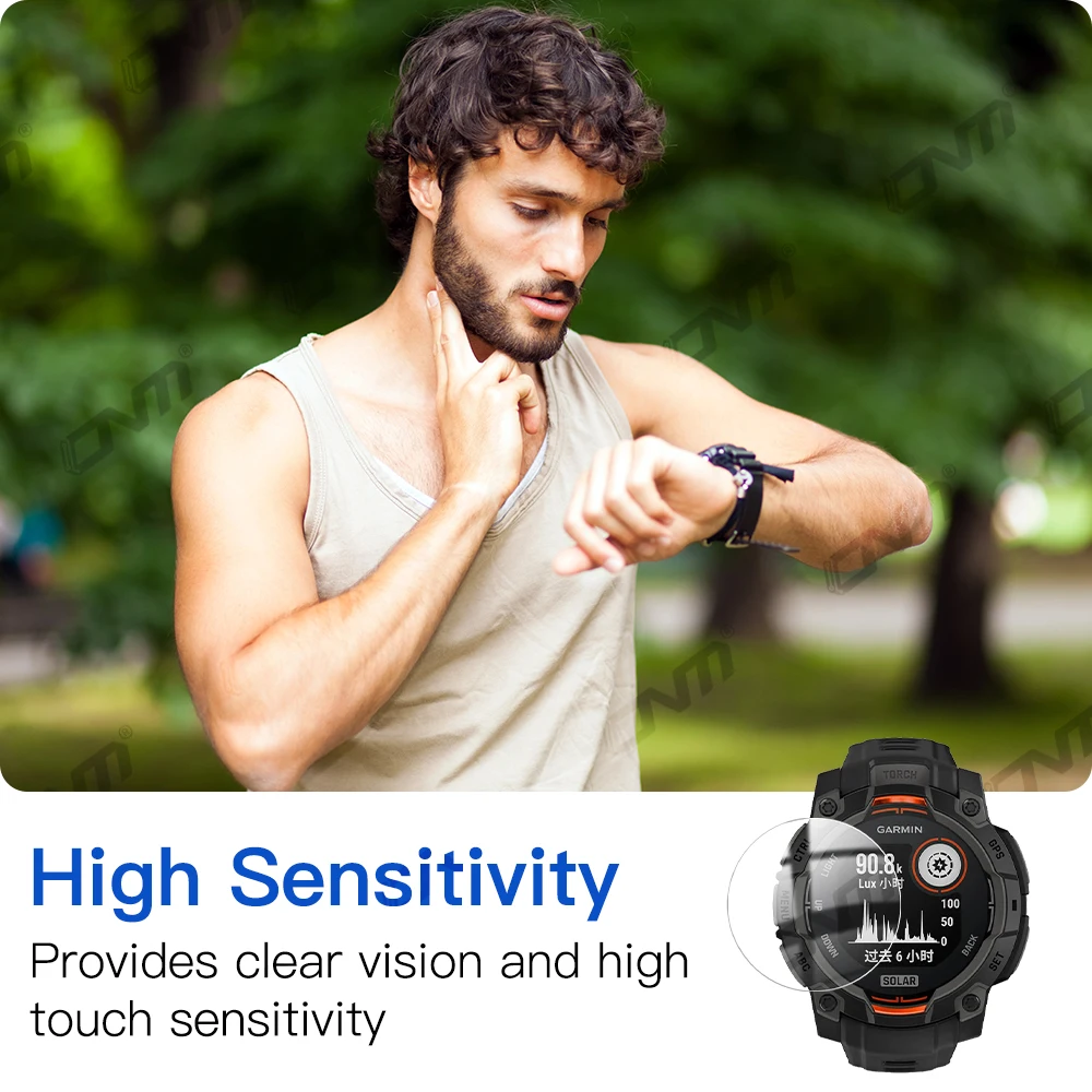 upscreen Pellicola Protettiva per Garmin Instinct 3 AMOLED (45 mm) Protezione Schermo Hybrid Glass - 9H Durezza