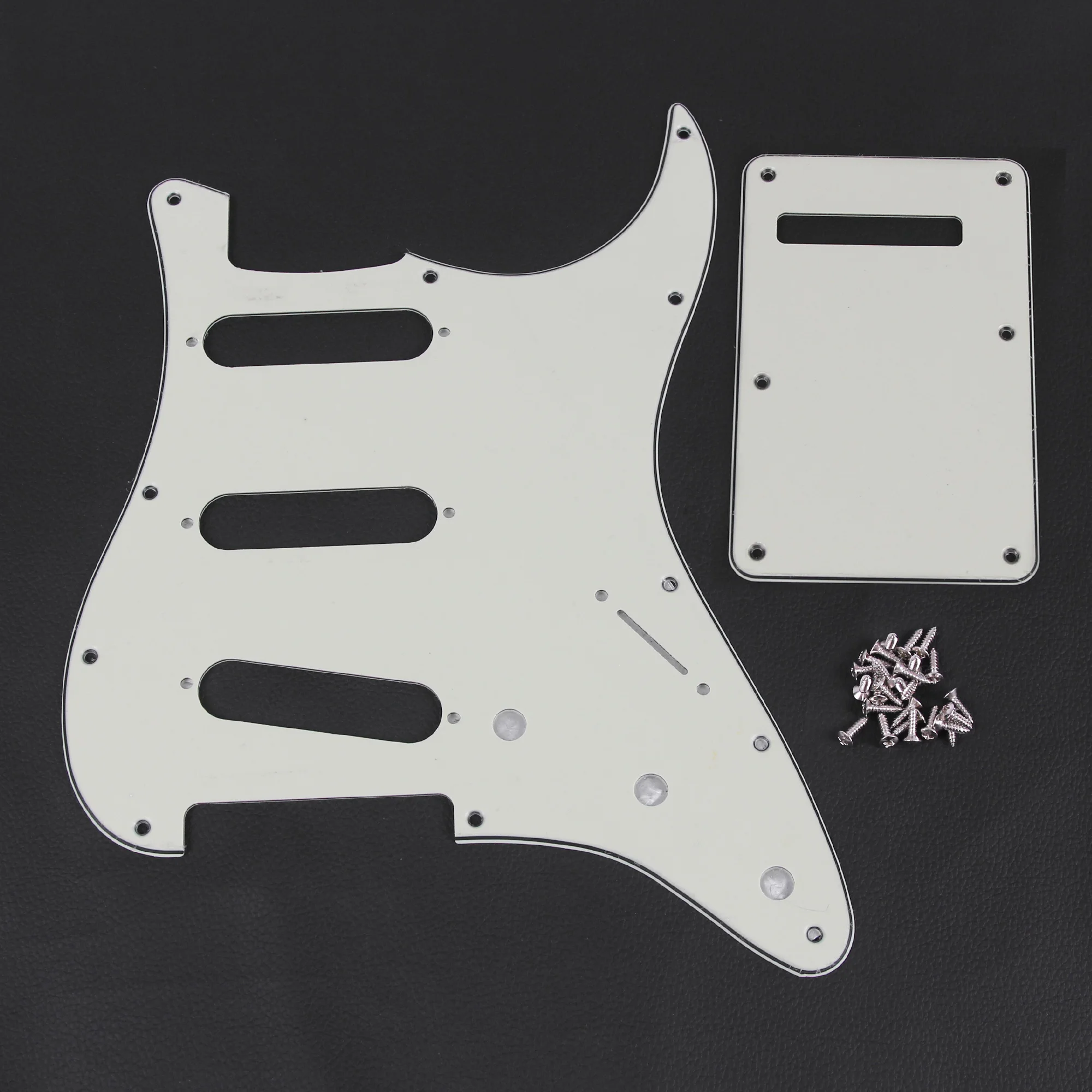 FLEOR Satz SSS-Schlagbrett ST FD Gitarren-Kratzplatte, 11 Löcher, Rückplatte und Schlagbrettschrauben für E-Gitarre in den USA/Mexiko – Detail 8