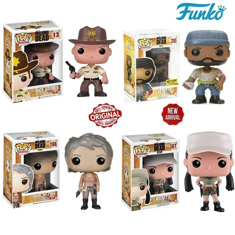 funko-pop-original-the-walking-dead-amc-rick-grimes-13--carol-153--tyreese-310--rosita-387--jouets-modeles-de-collection-de-figurines-en-vinyle