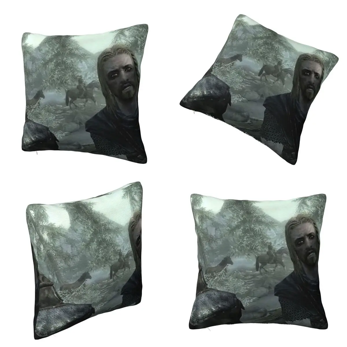 Hey You Youre Finally Awake Skyrim Meme Square Pillowcase Cushion Cover Pillow Case Throw Pillow Cover for Home Sofa Living Room