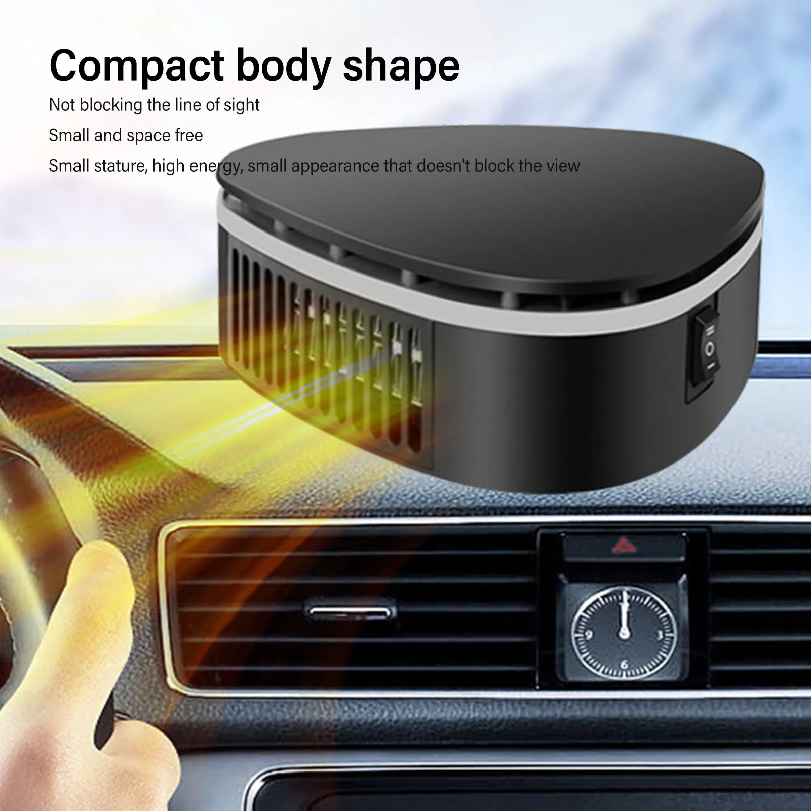 12V Car Heater Portable Car Heater Defroster Car Windshield Defogger Defroster for Quick Heating Defrosting Defogging Base Model