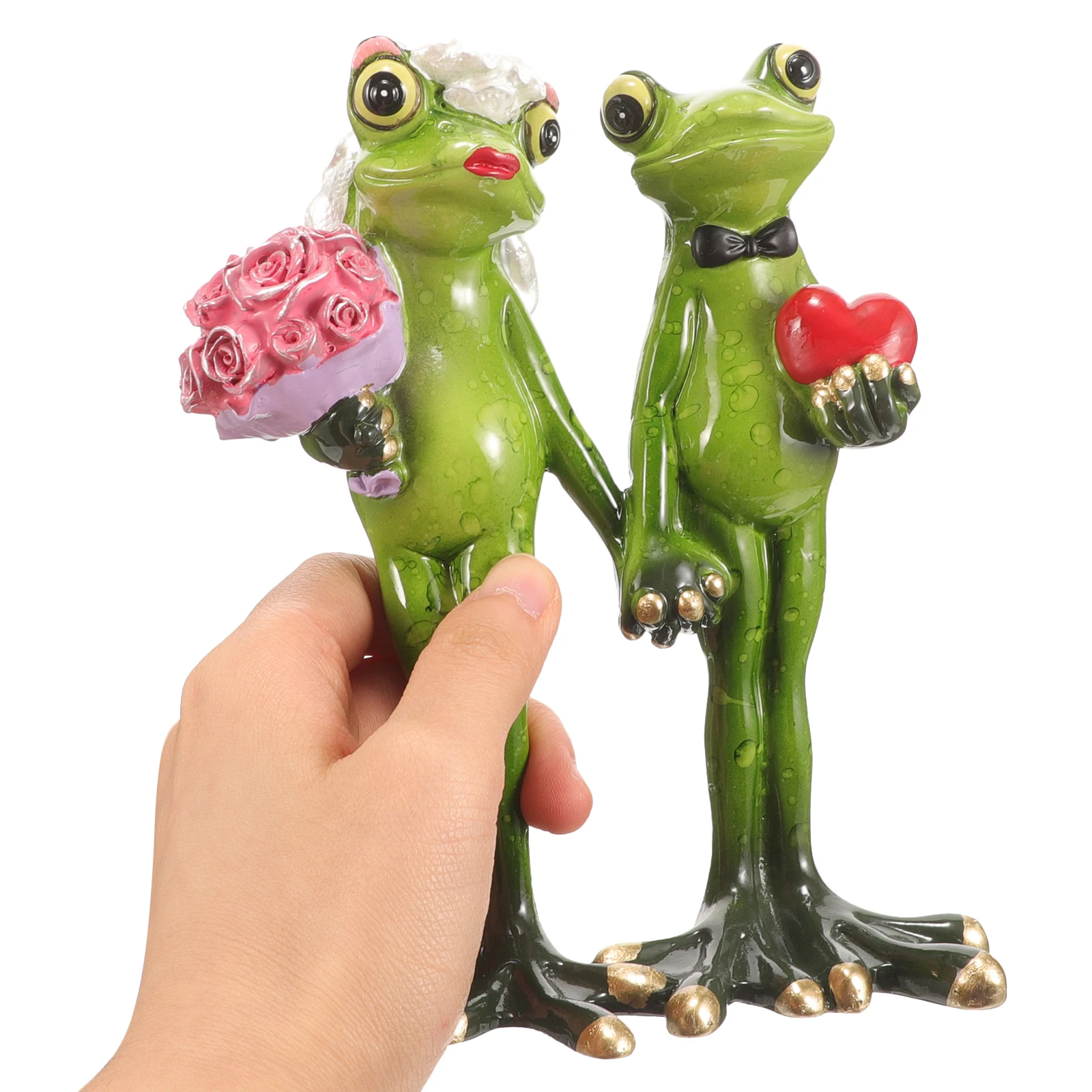 

Resin Frog naments Couple Statue Garden Decoration Animal Model Adornment Mini Frogs Figurine L nament Home Decor Gift