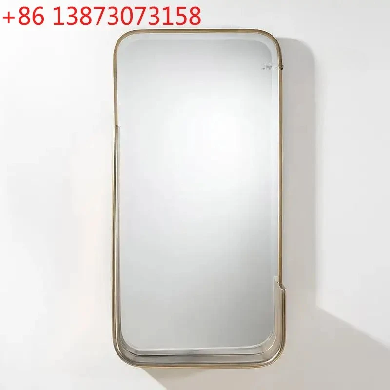 French retro vanity mirror bedroom bathroom living room background decorative mirror porch wall mirror