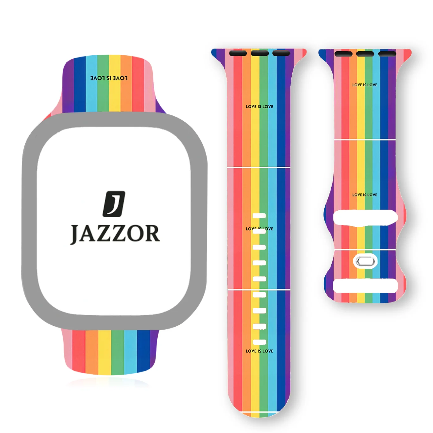 Pride LGBT Rainbow Soft Silicone Band for Apple Watch 9 8 7 6 5 Ultra SE Size 38 40 41 42 44 45 49mm Suitable for All iWatch