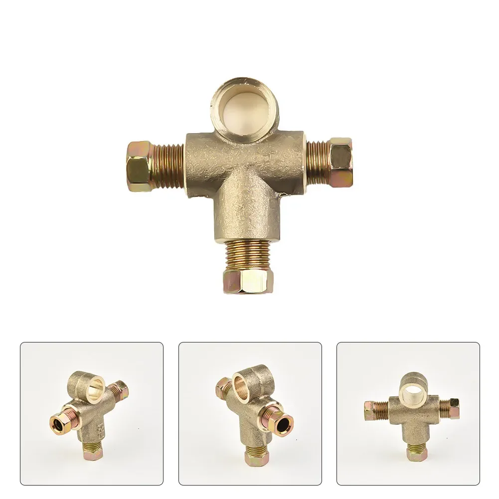 3 Way T Piece Brake Pipe Connector Fittings With M10 Male Nut Short Metric Union Metric M10 3/16