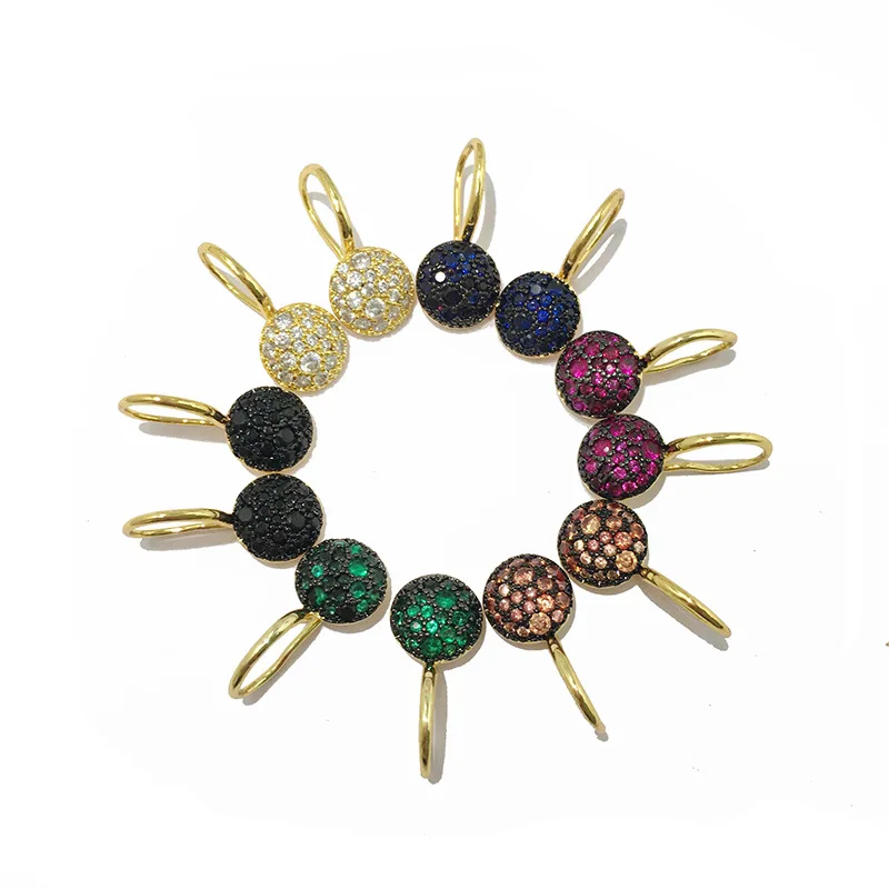 

High Quality Small Mushroom Round Colored Gemstone Ear Drop Earrings For Women Fashion Jewelry