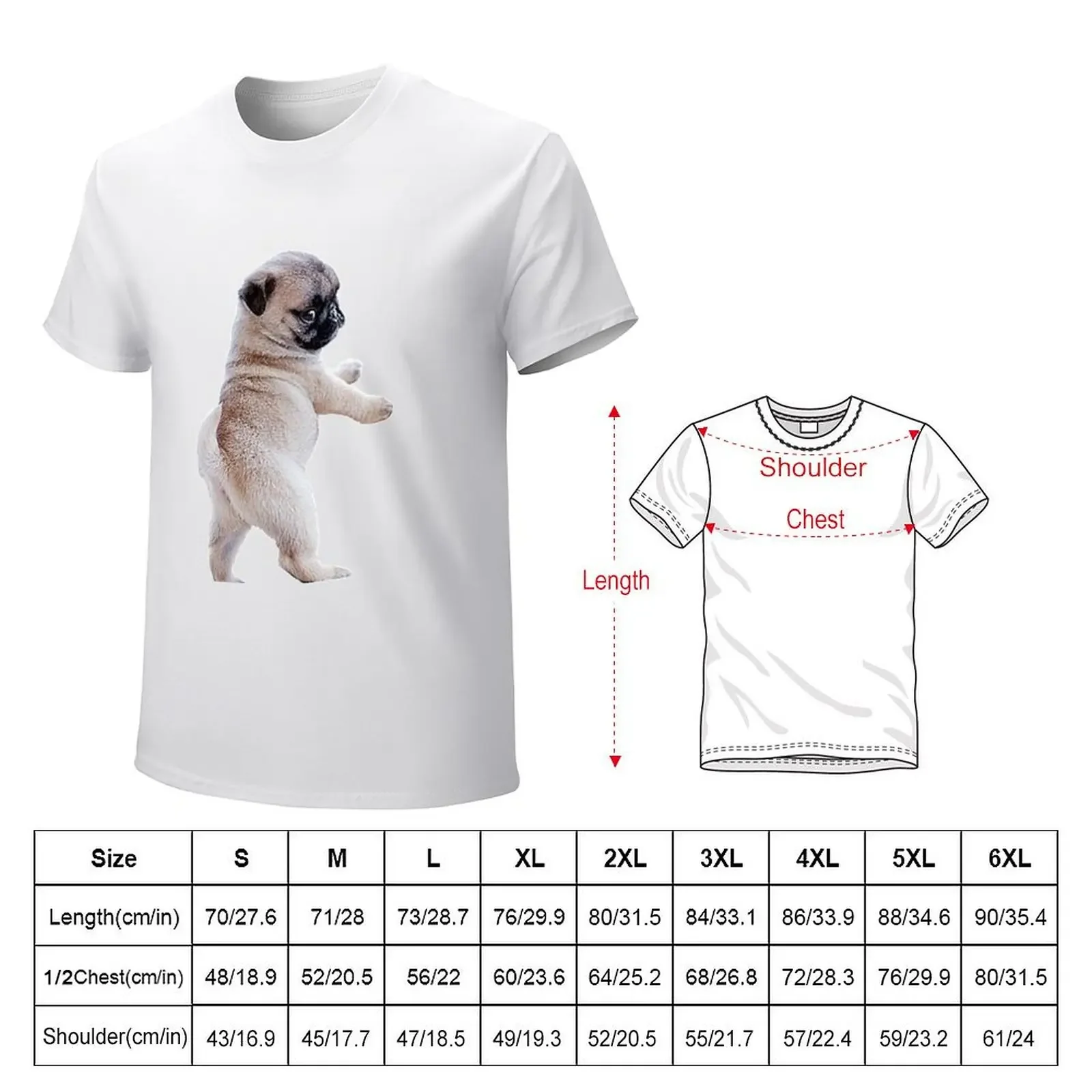 Pug Puppy T-shirt heavyweights tops tshirts for men