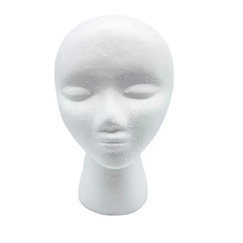 white Foam wig display prop Mannequin Wig Head Display Hat Cap Wig Holder Styrofoam Foam Head wig stand