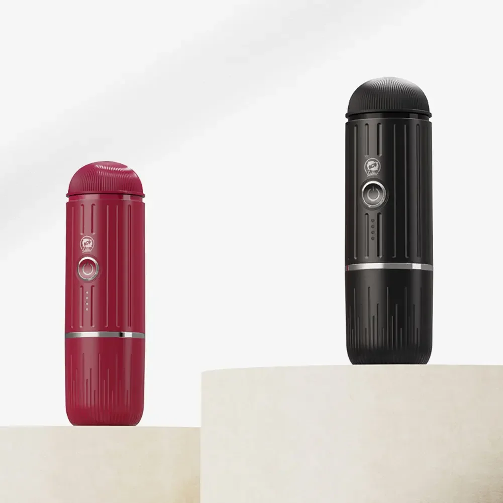 Portable Coffee Maker Electric Espresso Machine Compatible with Capsule & Ground Coffee 2 In 1 USB Charging for Camping Travel