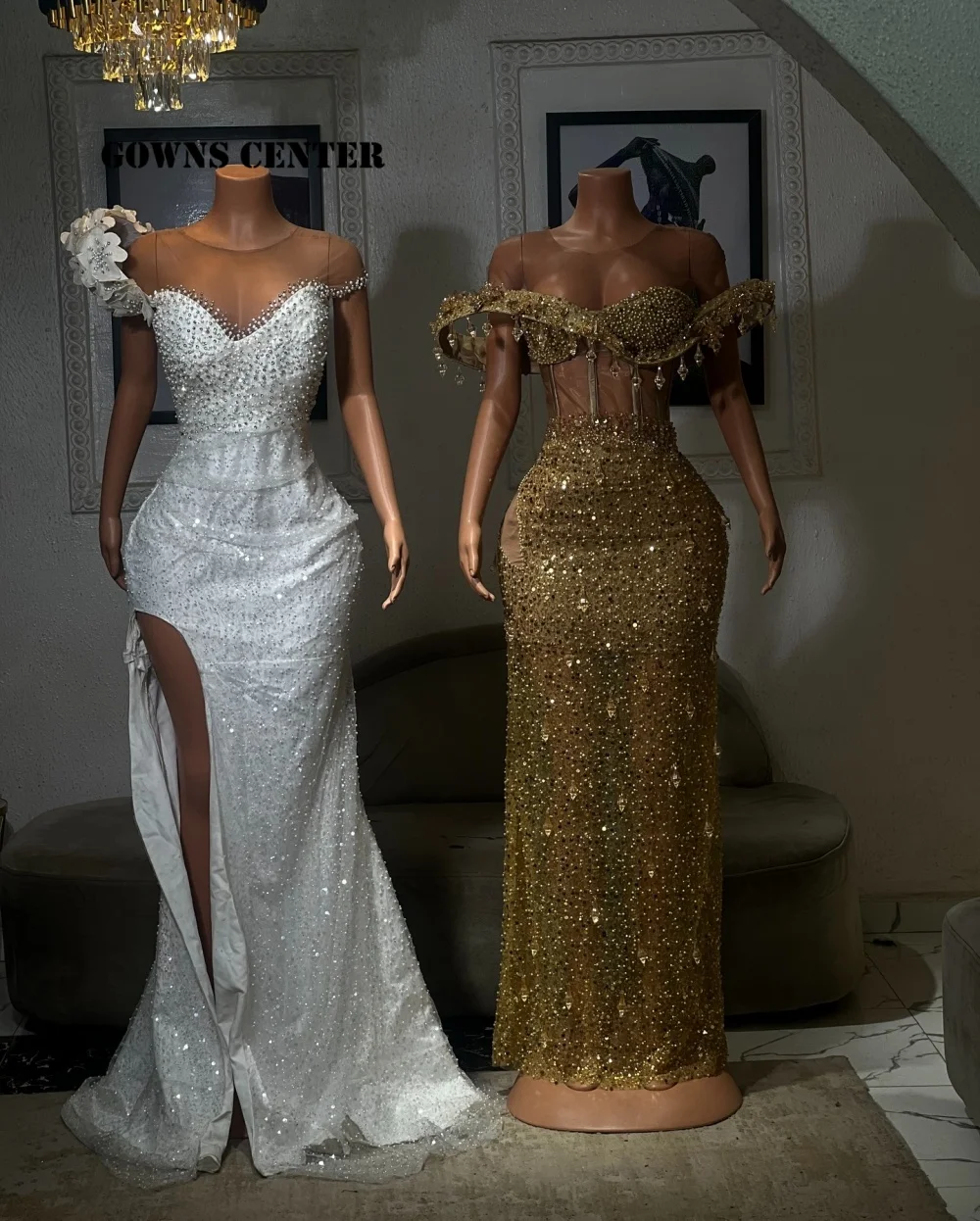 

Stones Beading Aso Ebi Evening Dresses African Ruched Women Formal Dresses For Women 2027 Elegant Wedding Dress Customized