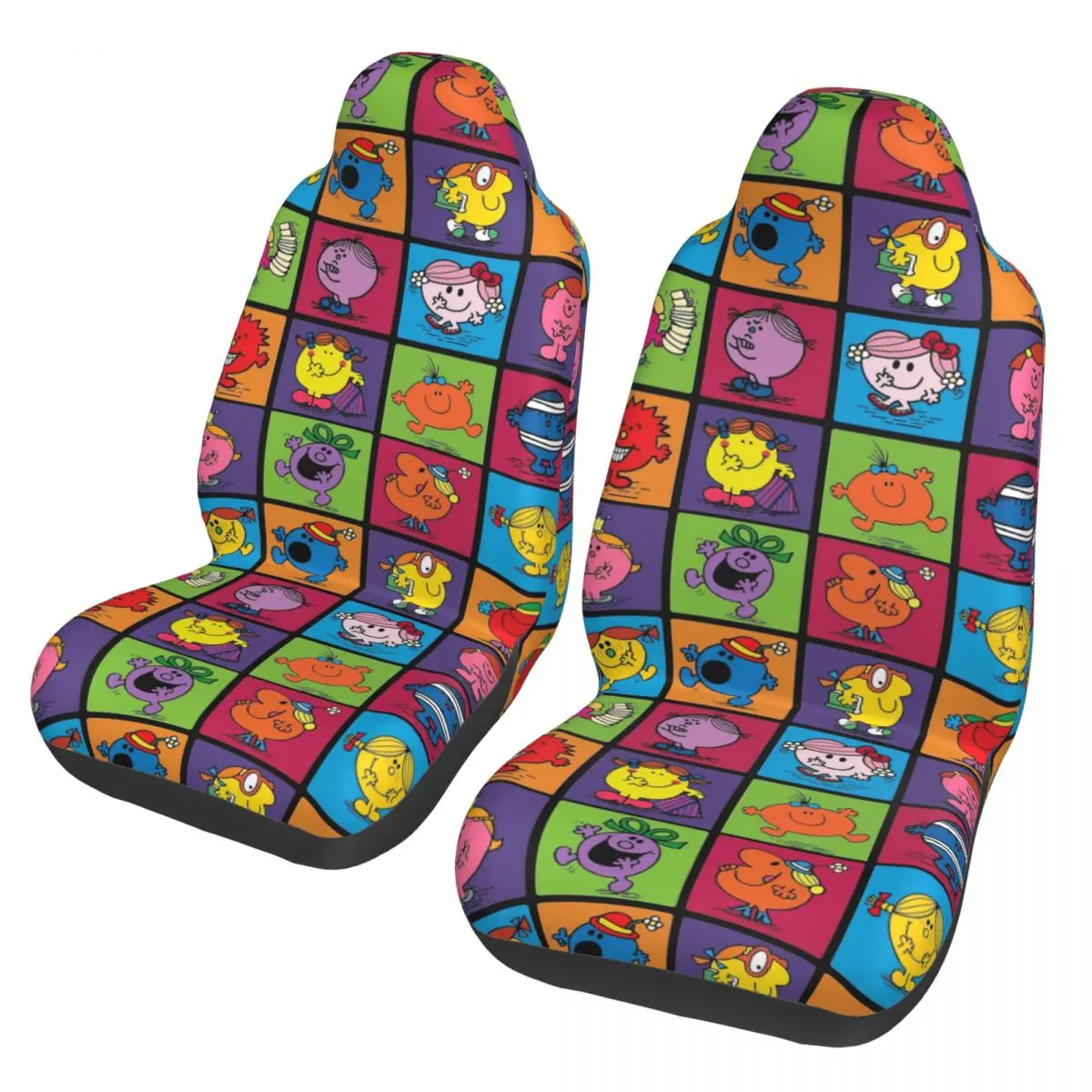 Little Miss Character Squares Universal Car Seat Cover Four Seasons For SUV Car Seat Mat Polyester Fishing