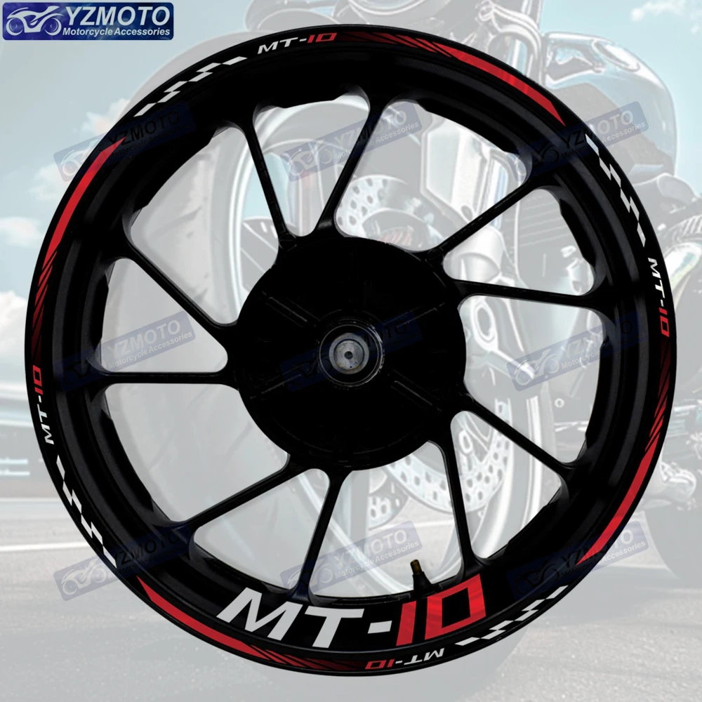 

Светоотражающие 17-дюймовые наклейки на колеса мотоцикла, гоночный обод, лента-концентратор, водонепроницаемая наклейка, украшение для мотоцикла, наклейка для MT-10 MT10