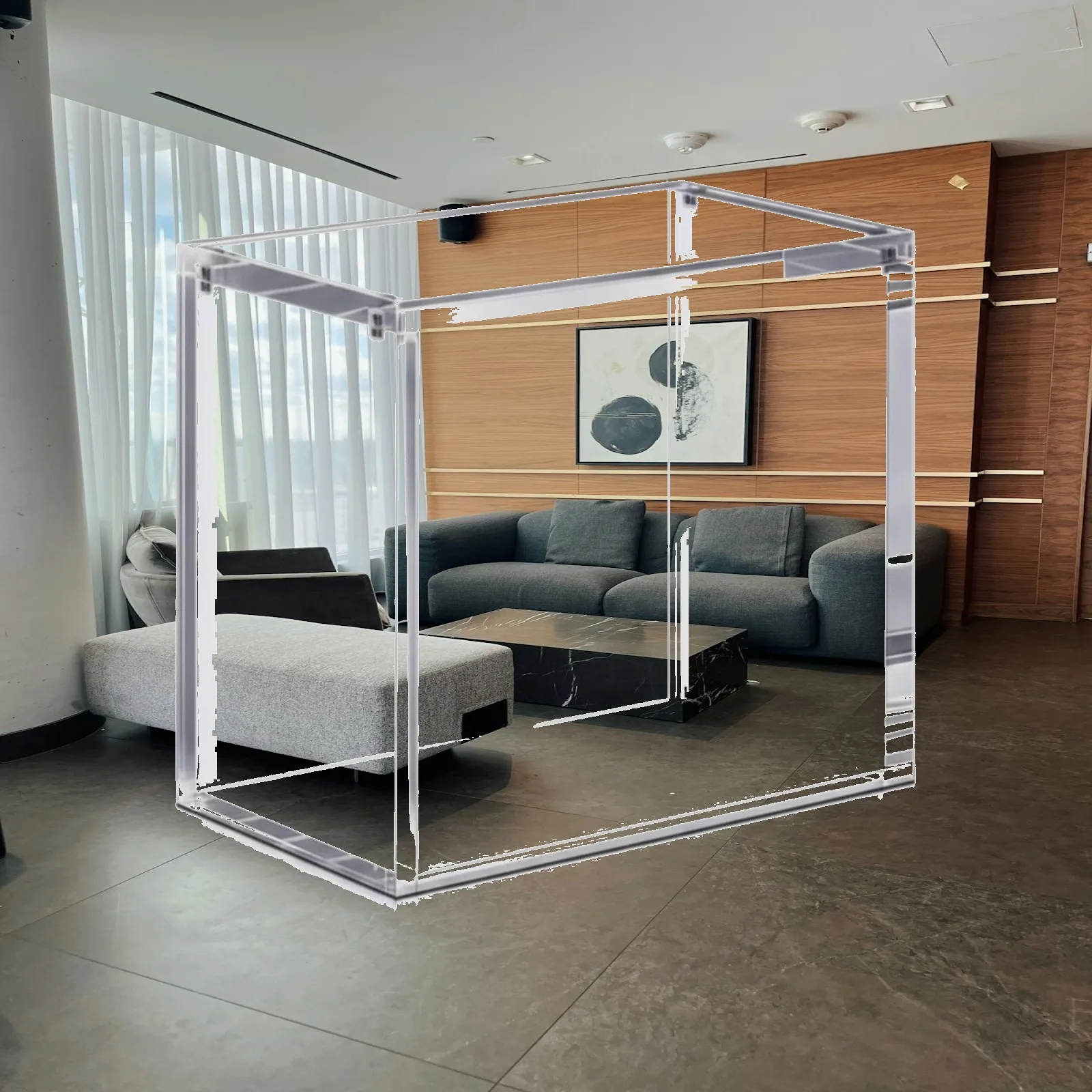 Clear Acrylic Display Case Enclosed Storage Box for Collectors Hobbyists 360 Degree View Dustproof Closure Lid Shelf
